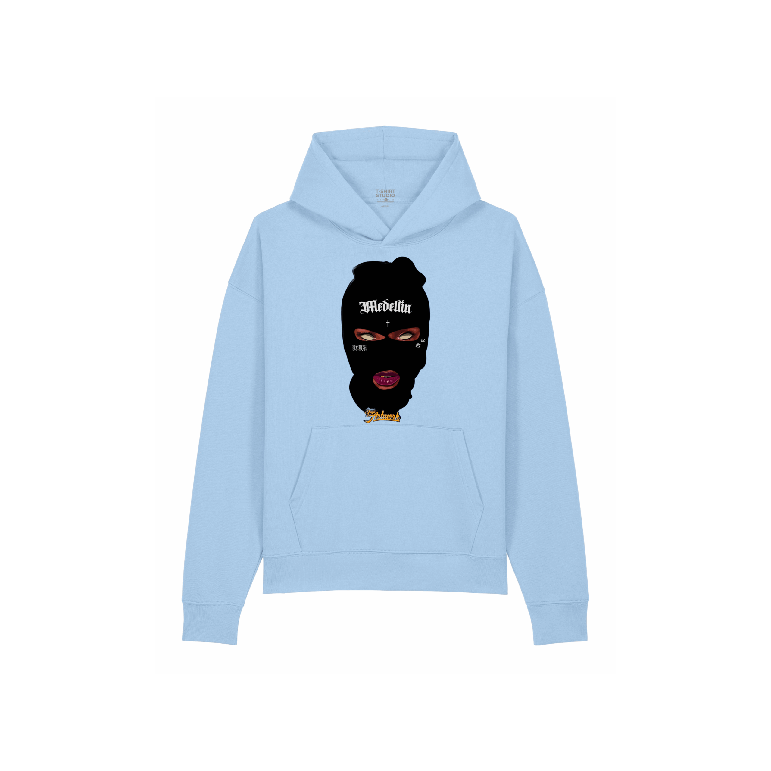 hettegenser med trykk oslo black mask hoodie