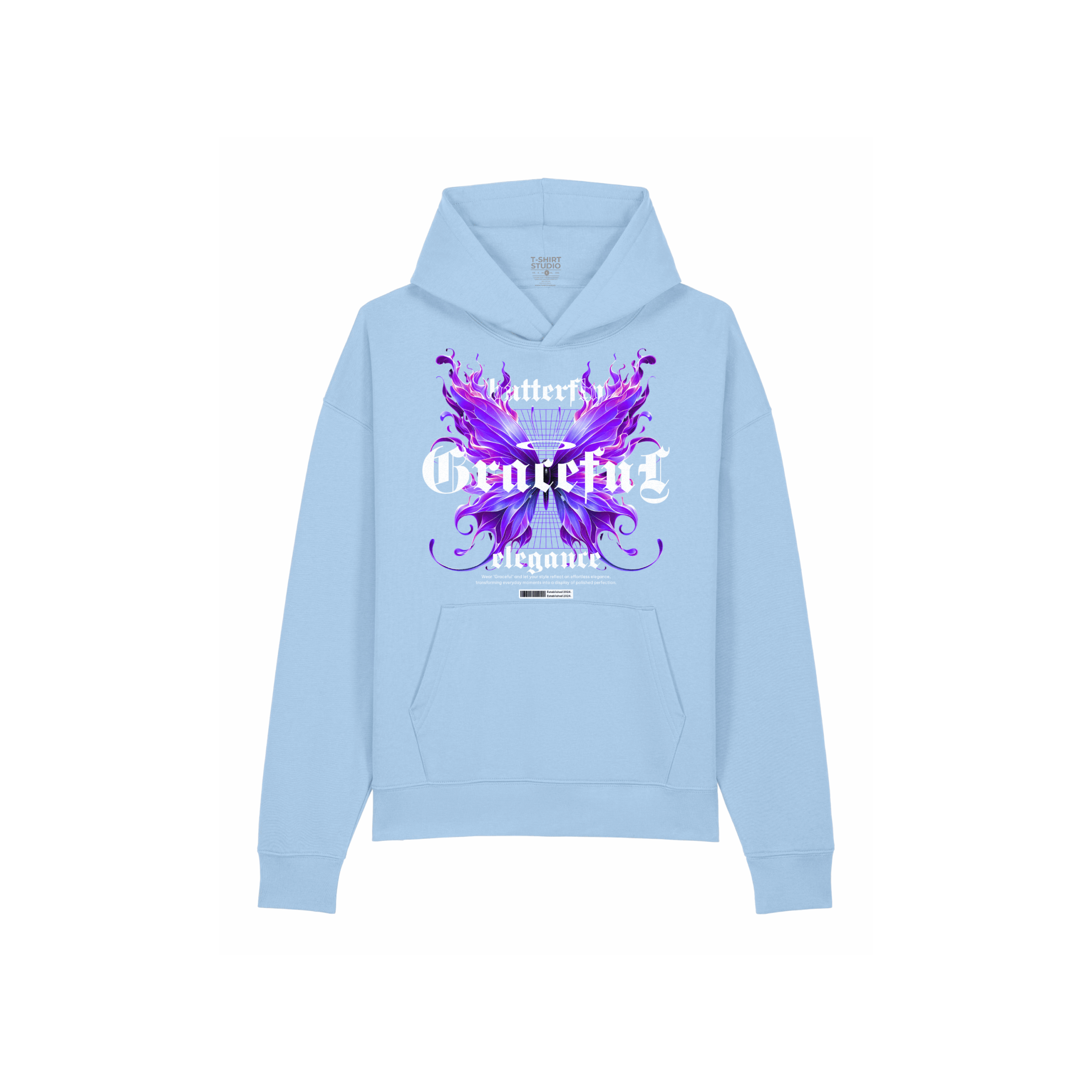 hettegenser med trykk oslo butterfly hoodie