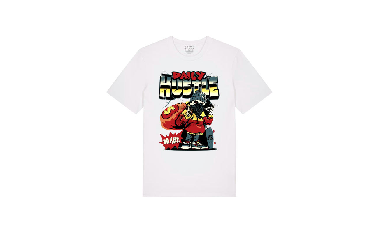 t-skjorte med trykk oslo daily hustle