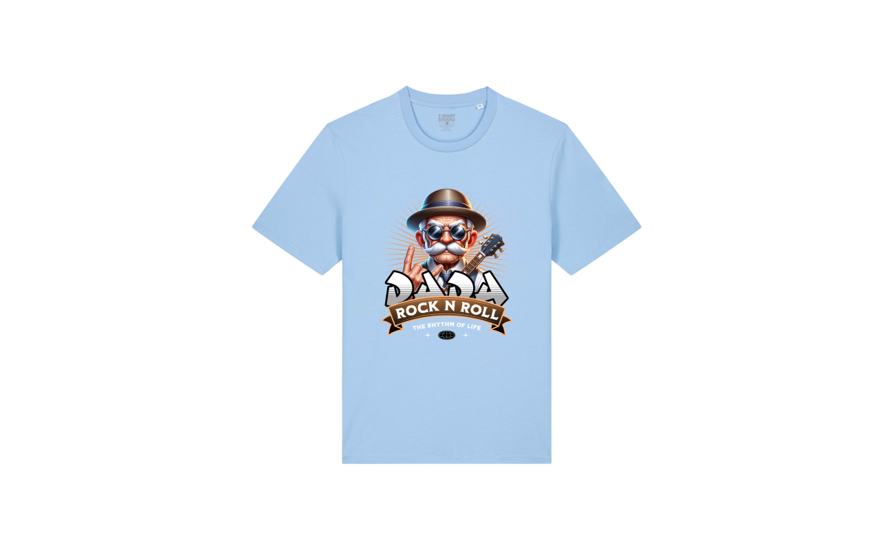 t-skjorte med trykk oslo dad rock n roll