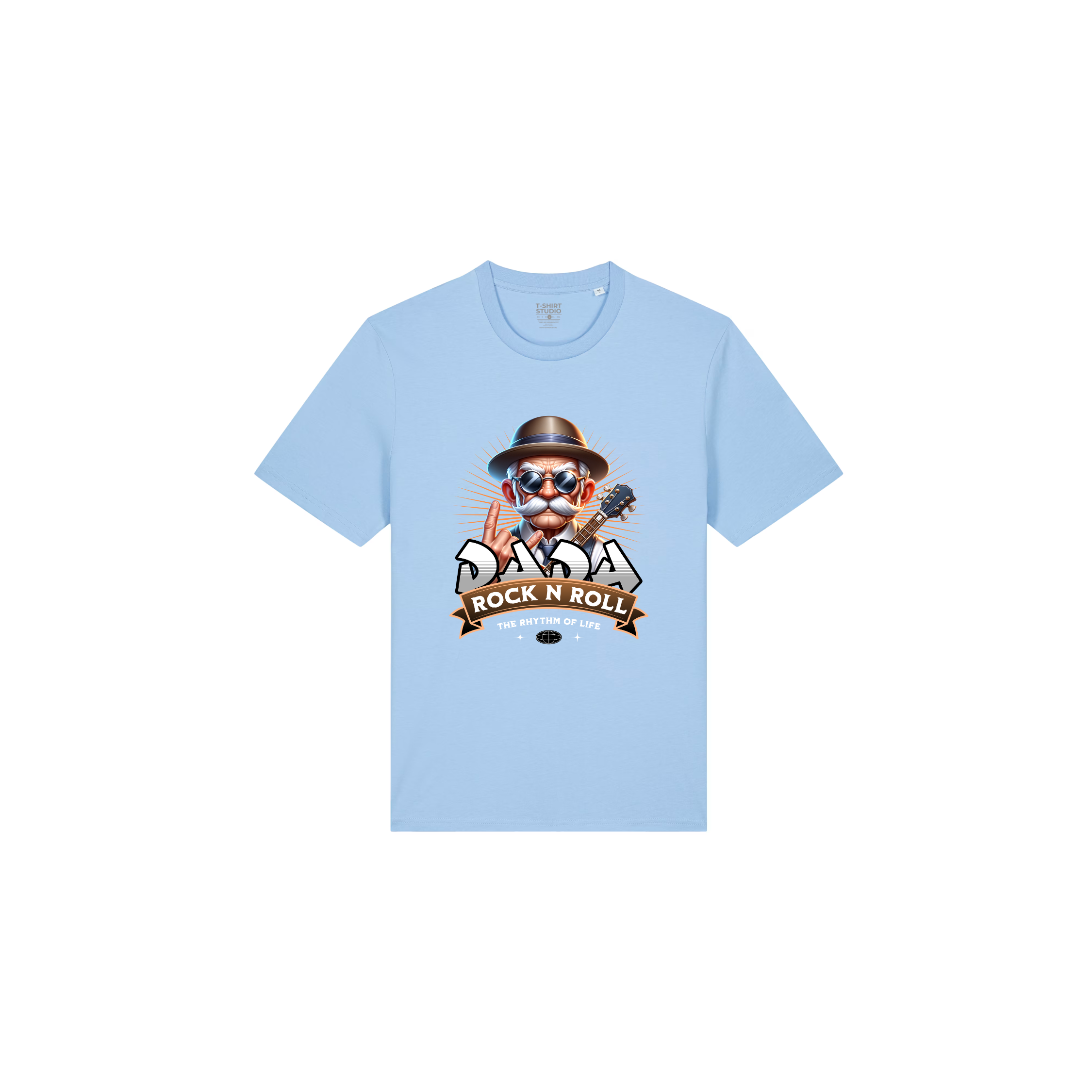 t-skjorte med trykk oslo dad rock n roll