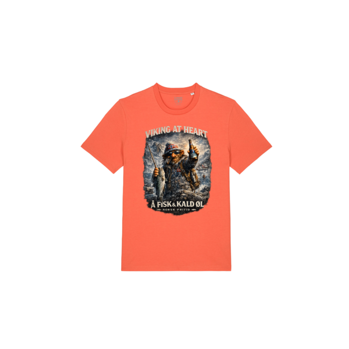 Viking at Heart T-skjorte med trykk Norge viking humor DTF streetwear