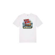 Norway Flagg T-skjorte med trykk – Fjord & Skip - Bilde 4