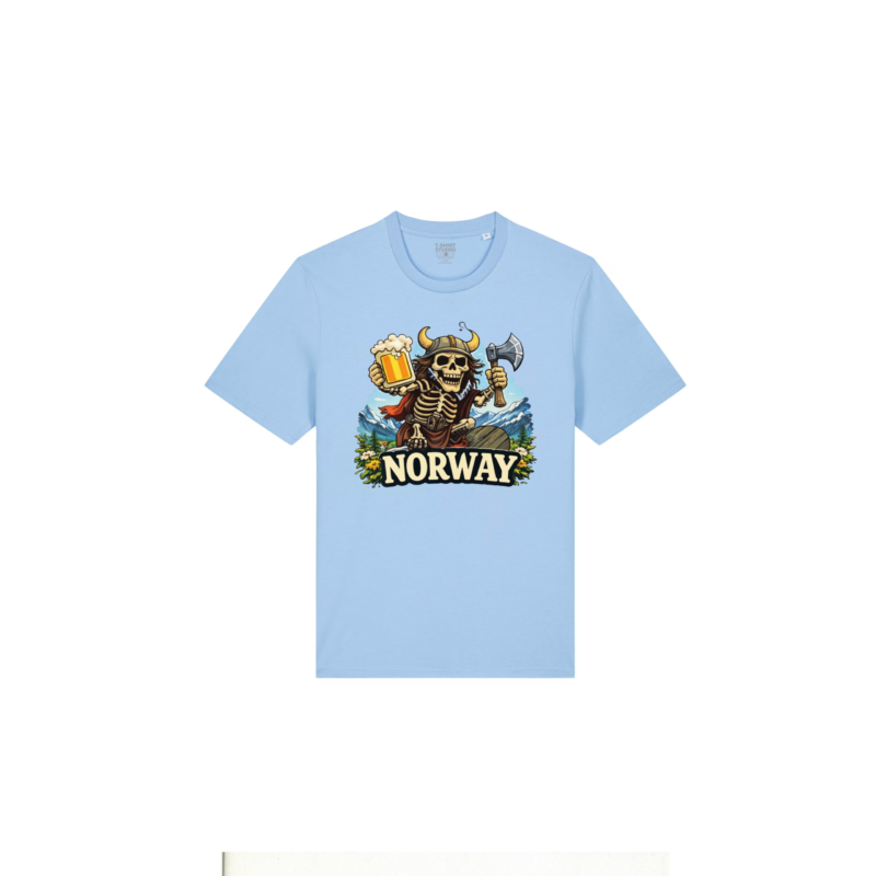 Viking T-skjorte med trykk Norway humor blue