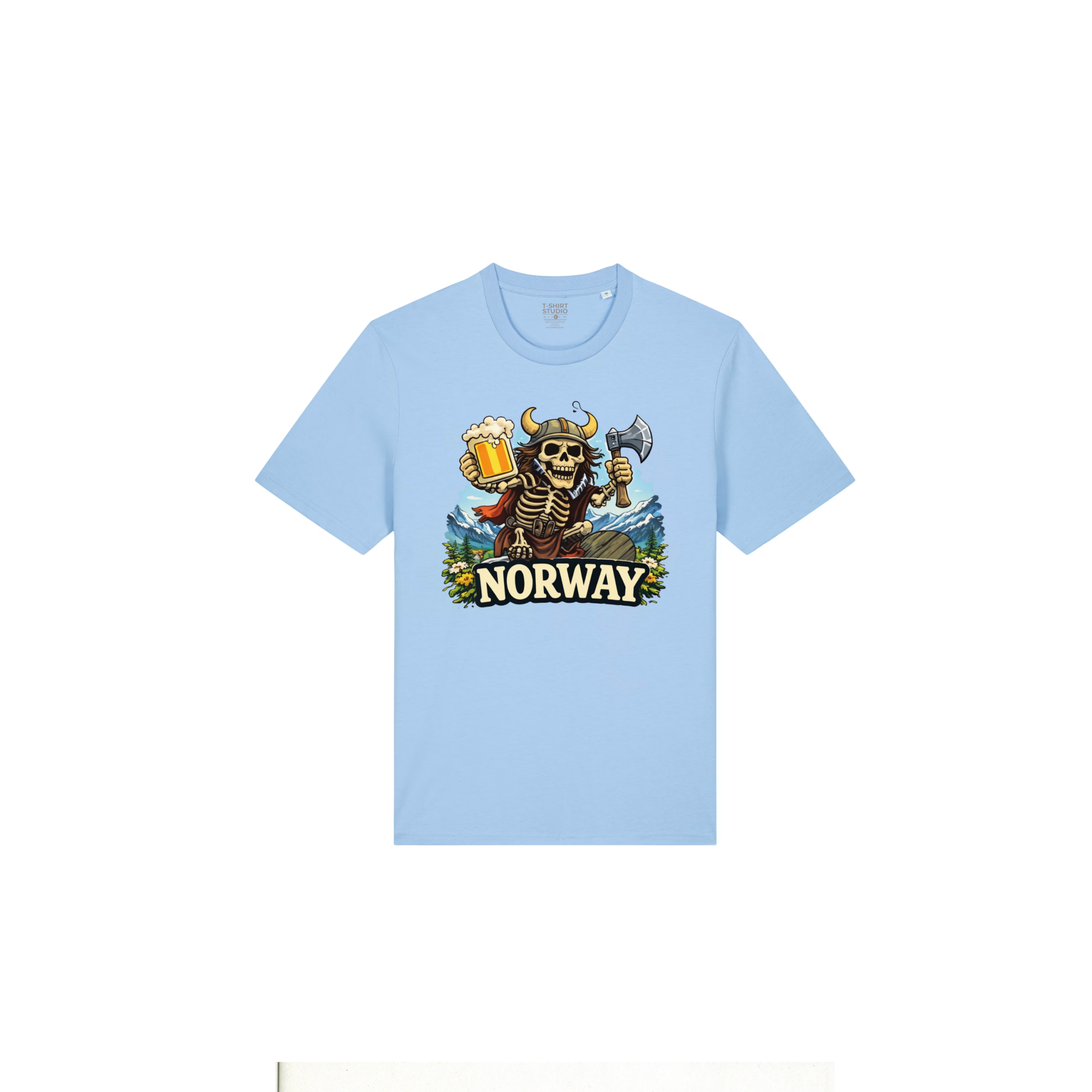 Viking T-skjorte med trykk Norway humor blue